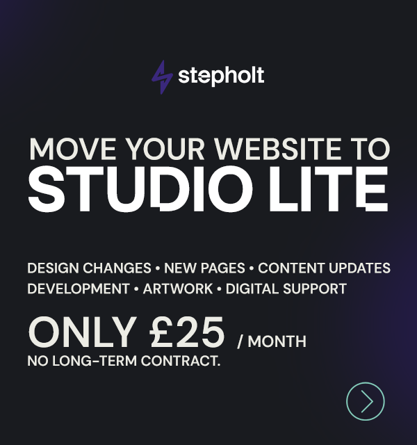Move your website to Studio Lite — only £25 per month